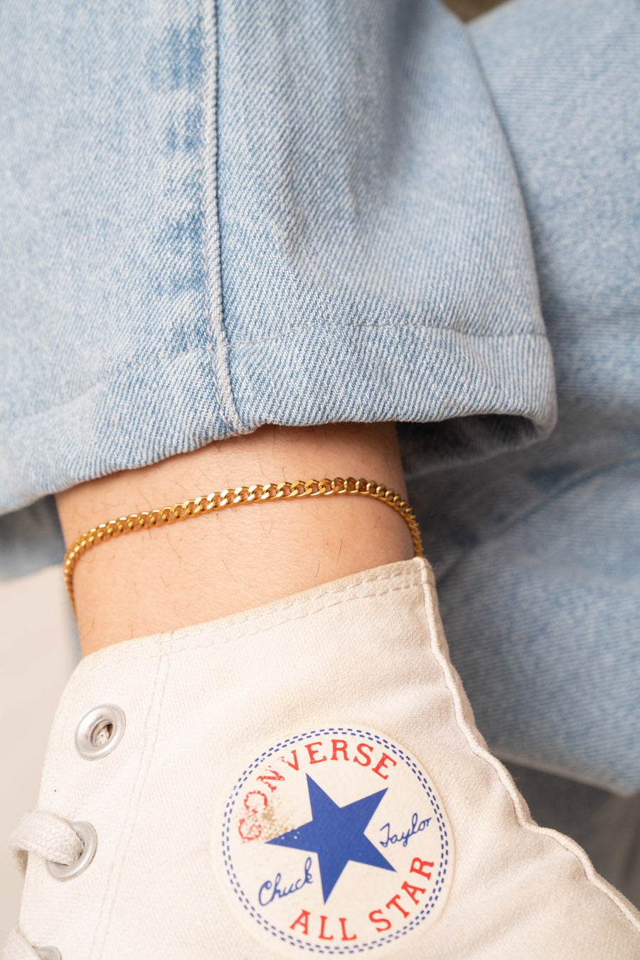 Single Curb 3mm Anklet