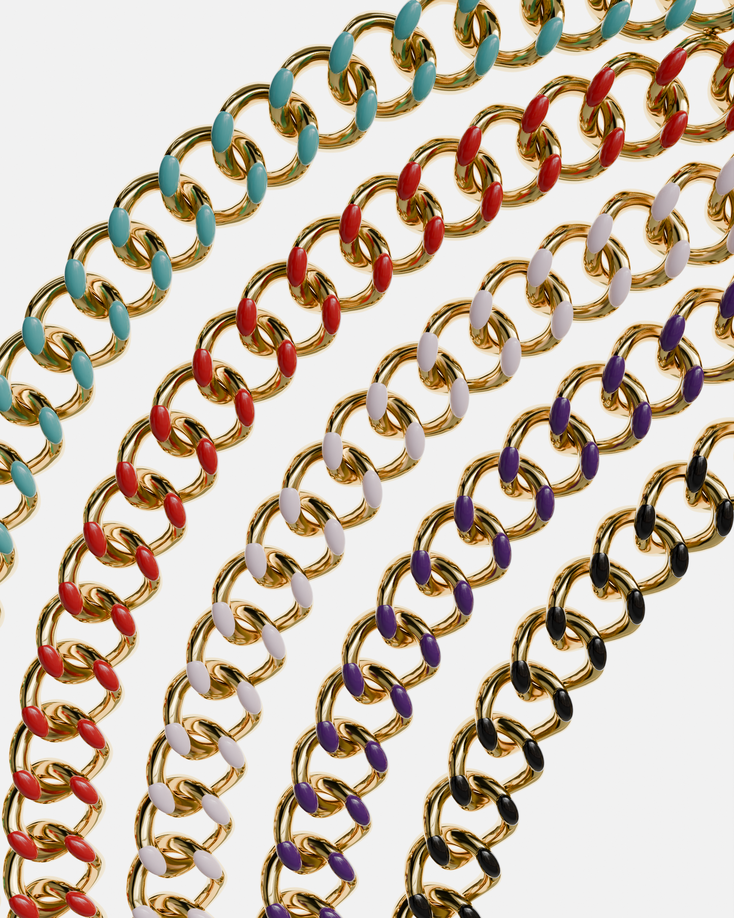 Enamel chain Necklace