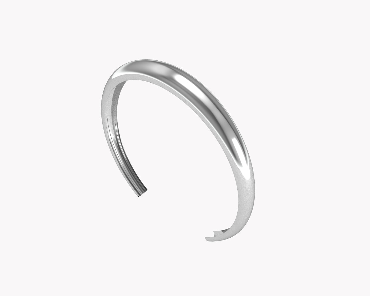 Adjustable Silver Hollow Bangle