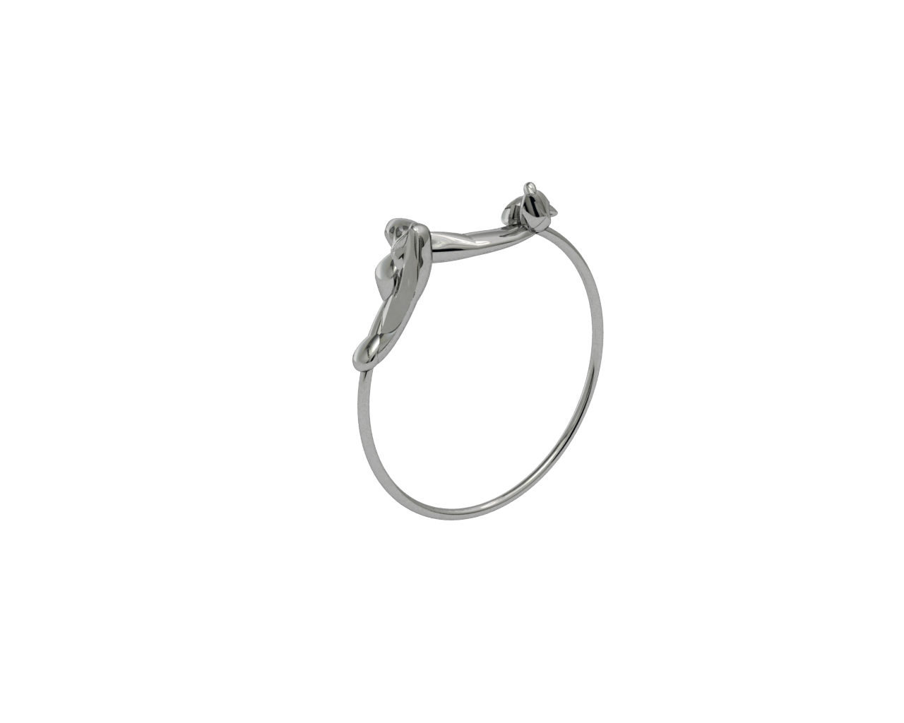 Abstract Silver ring