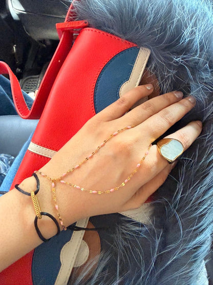 Gold Chain Link Cord Bracelet