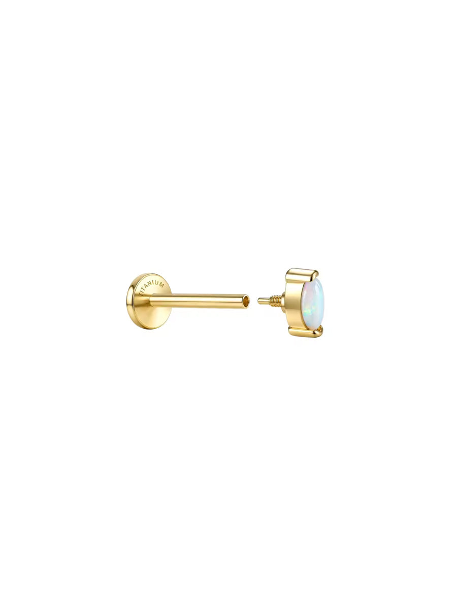 Marquise Titanium stud