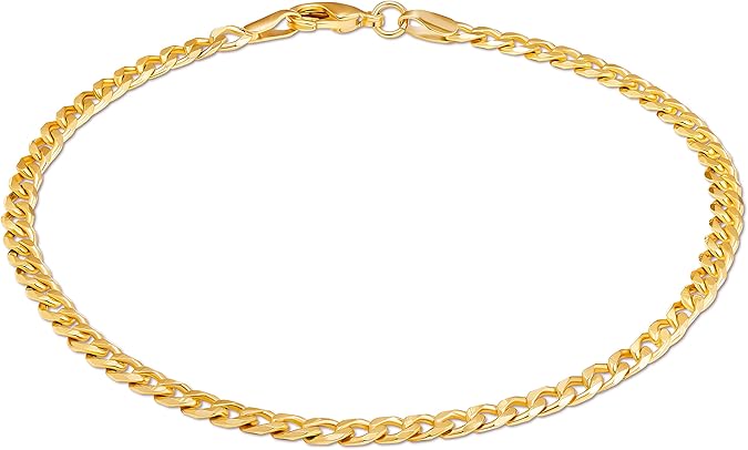 Flat curb chain Anklet