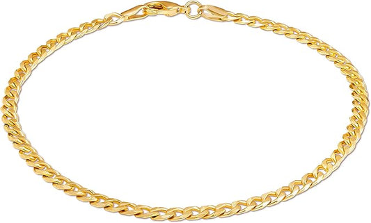 Flat curb chain Anklet