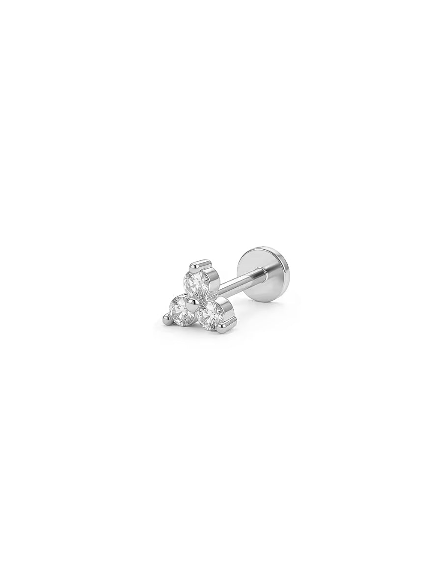 Three Crystal Stud