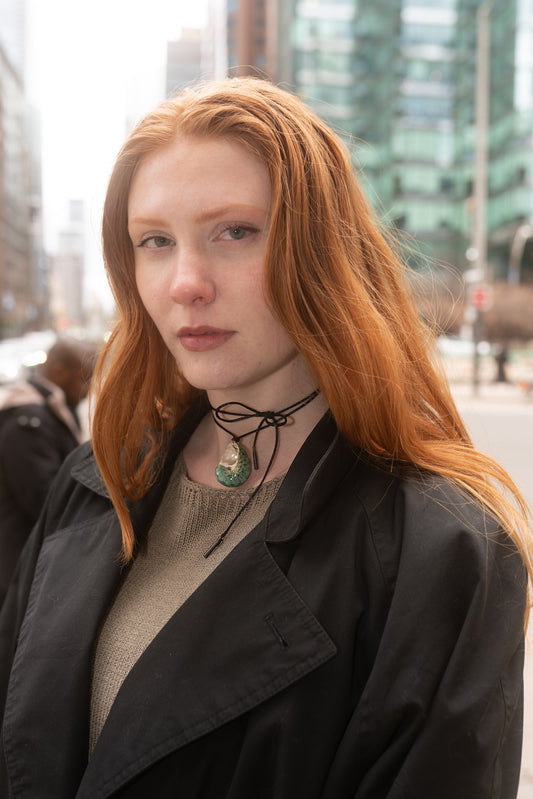 Athena Aura Green Seashell Necktie