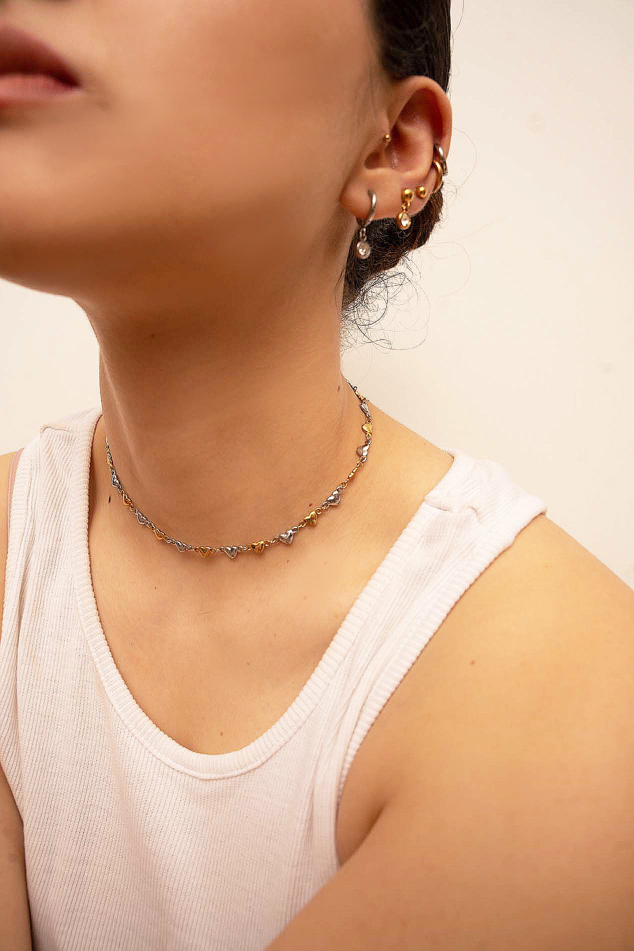 My Heart Is Full Mixed Metals Necklace