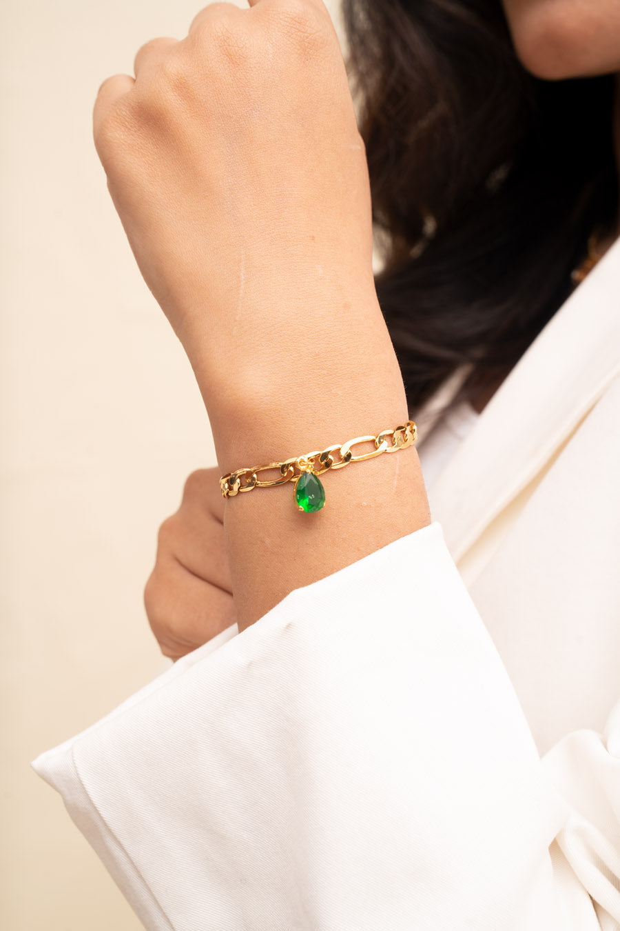 Green Smarágdi Chunky Bracelet