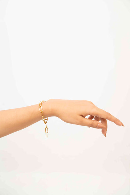 Paperclip Link Chain Bracelet 6mm