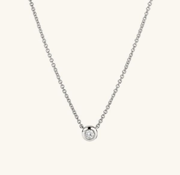 Diamond Necklace Silver