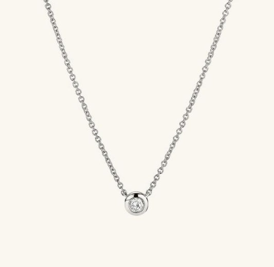 Diamond Necklace Silver