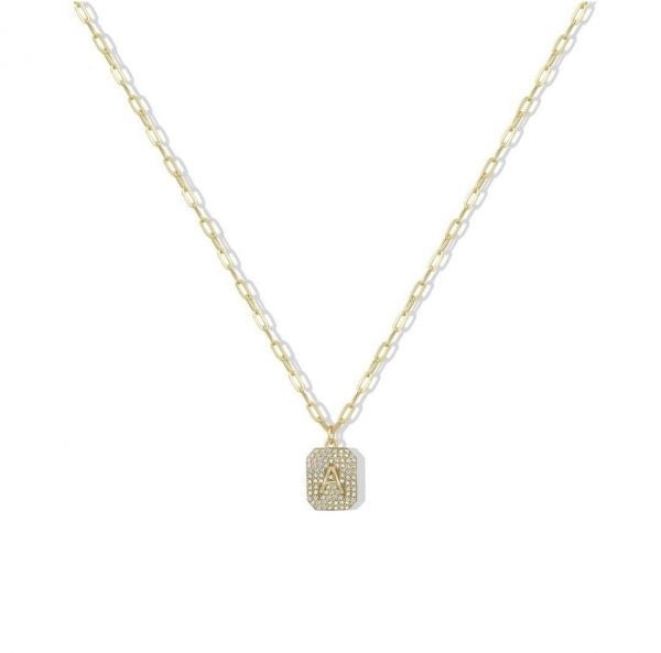 Paved Initial Neckpiece