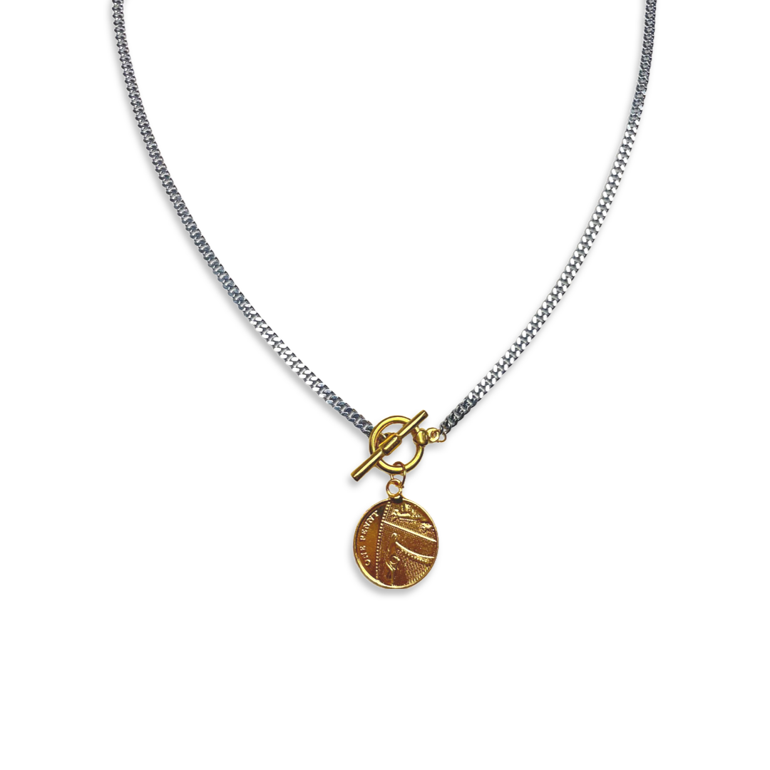 Elizabethan Mixed Metals T-Bar Neckpiece