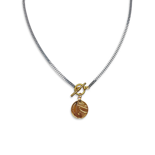 Elizabethan Mixed Metals T-Bar Neckpiece