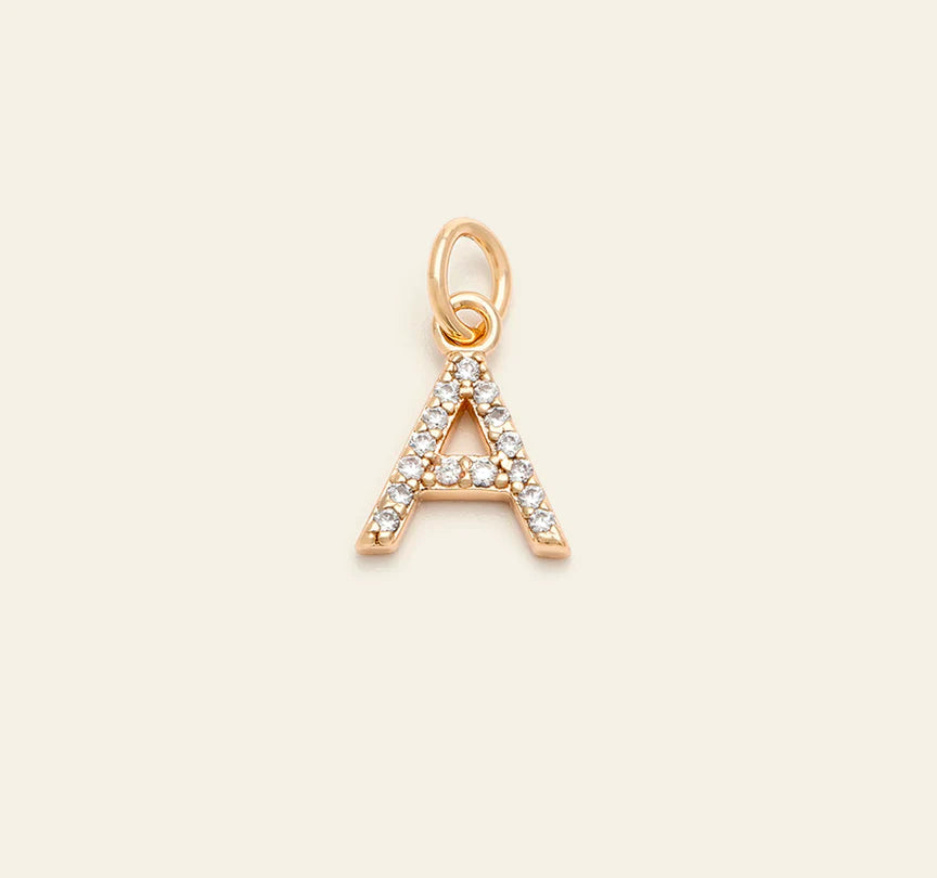 21k Gold Paved Initials