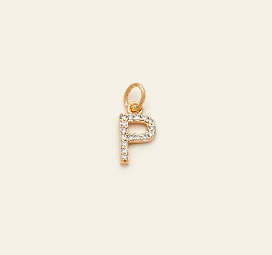 21k Gold Paved Initials
