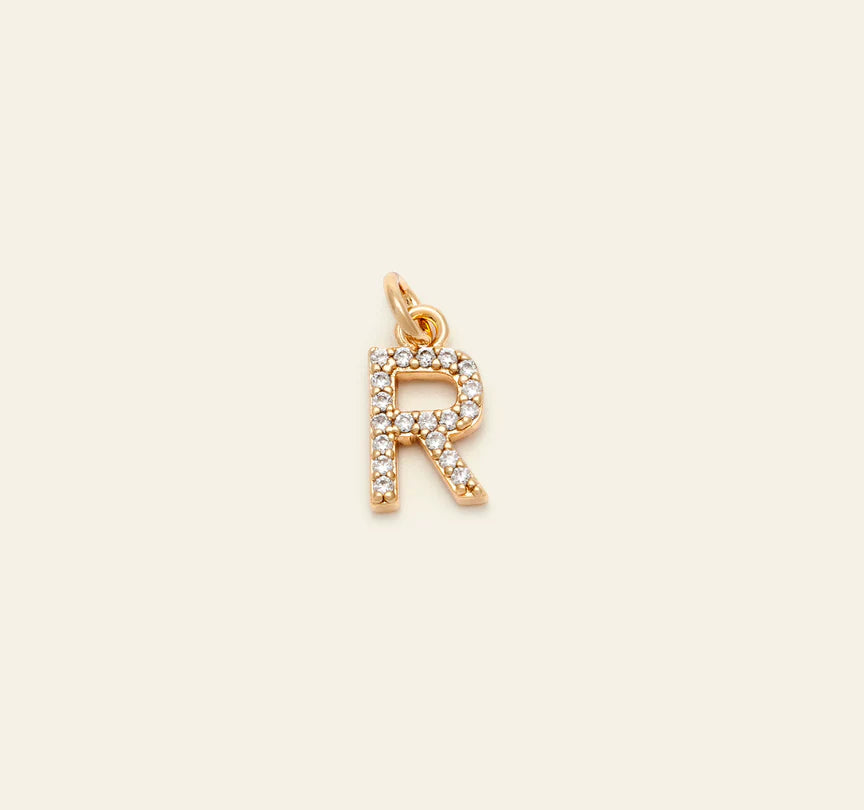 21k Gold Paved Initials