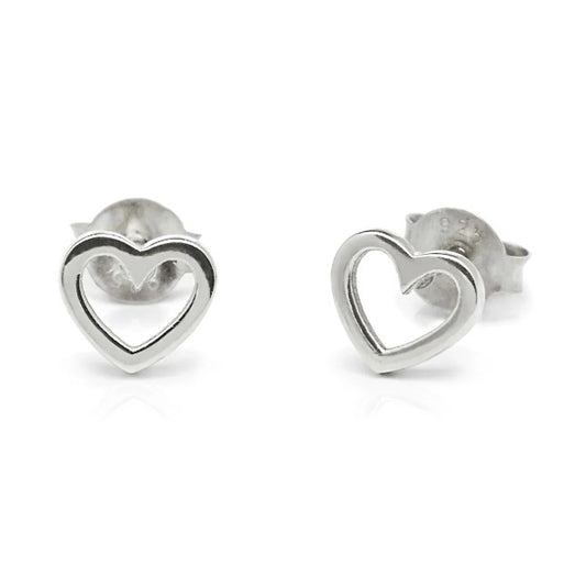 Hollow Heart Ear Studs