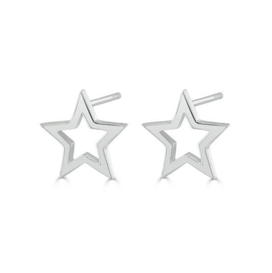Hollow Star Ear Studs