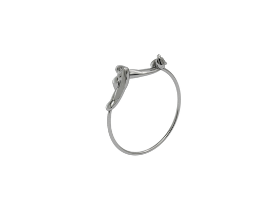 Abstract Silver ring